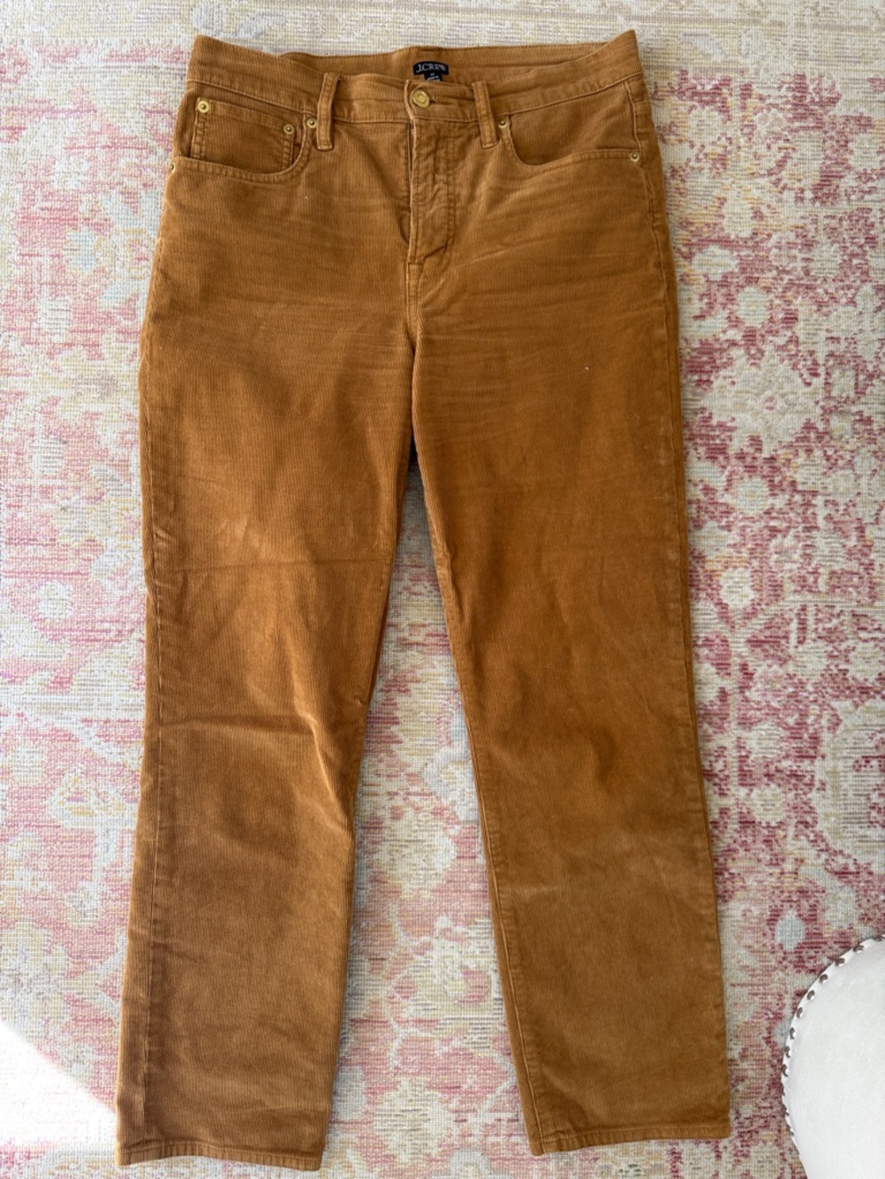 J. Crew Straight-Leg Corduroy Pants in Warm Caramel